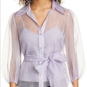 Cinq a sept organza blouse